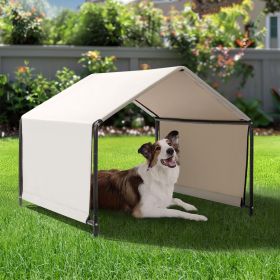 4*4*3.3FT Dog Tent for Large Creamy white